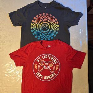 Wonder-nation Men's Red and Grey T-shirt